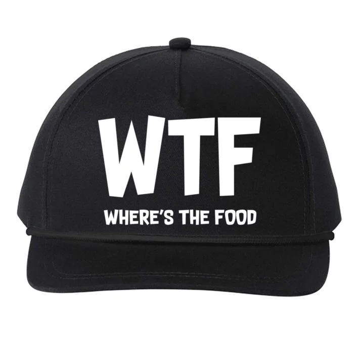 WTF Where's The Food Snapback Five-Panel Rope Hat