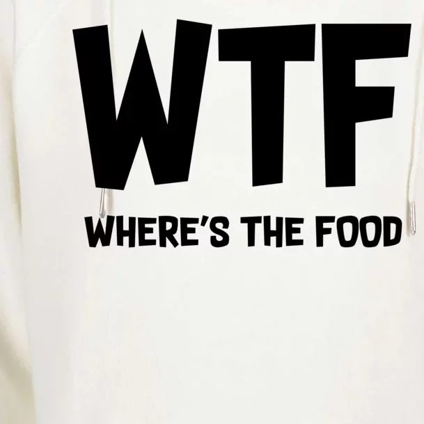 WTF Where's The Food Womens Funnel Neck Pullover Hood