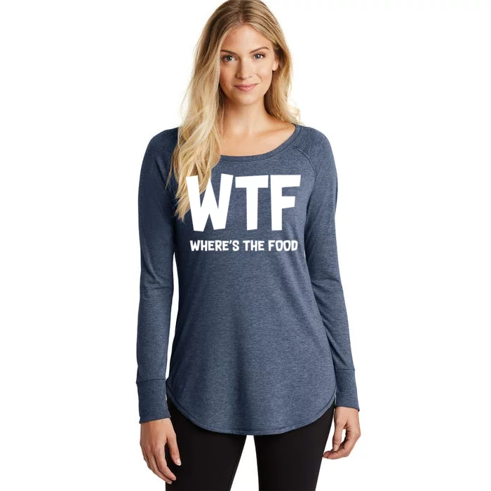 WTF Where's The Food Women's Perfect Tri Tunic Long Sleeve Shirt