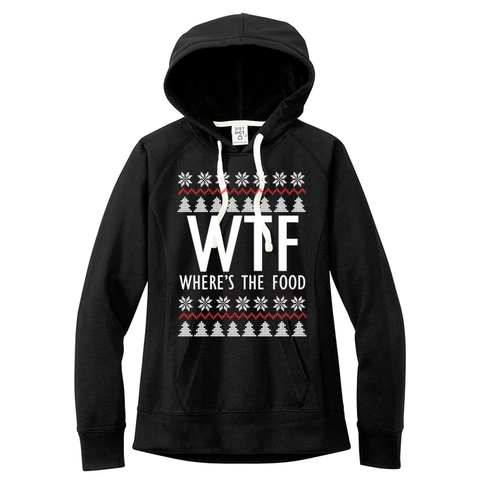 WTF Where's The Food Ugly Women's Fleece Hoodie