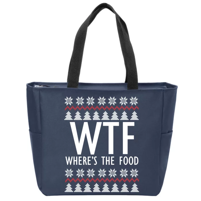 WTF Where's The Food Ugly Zip Tote Bag