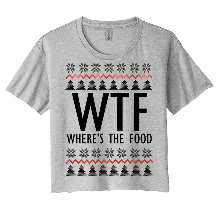 WTF Where's The Food Ugly Women's Crop Top Tee