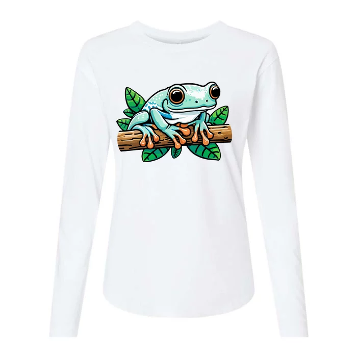 Whites Tree Frog Lover Australian Green Tree Frog Womens Cotton Relaxed Long Sleeve T-Shirt