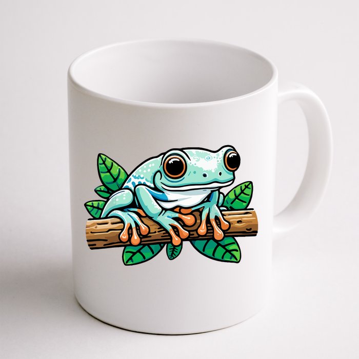 Whites Tree Frog Lover Australian Green Tree Frog Front & Back Coffee Mug