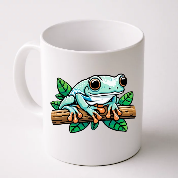 Whites Tree Frog Lover Australian Green Tree Frog Front & Back Coffee Mug