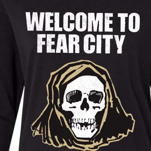 Welcome To Fear City Nyc New York 1977 Tourism Distressed Gift Womens Cotton Relaxed Long Sleeve T-Shirt