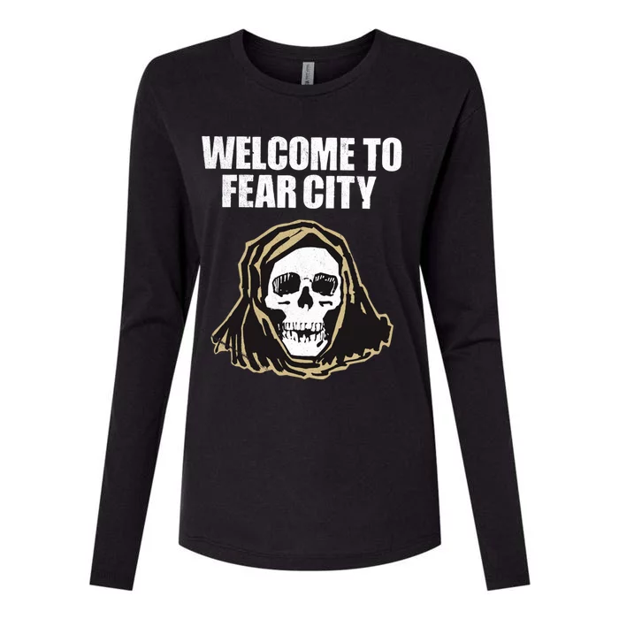 Welcome To Fear City Nyc New York 1977 Tourism Distressed Gift Womens Cotton Relaxed Long Sleeve T-Shirt