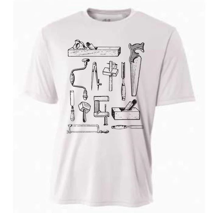 Woodworking Tools For Carpenters And Woodworkers Gift Men Cooling Performance Crew T-Shirt