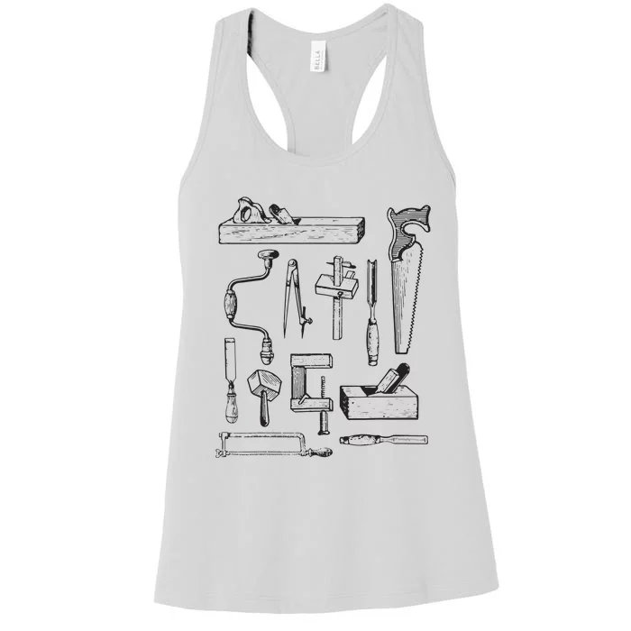 Woodworking Tools For Carpenters And Woodworkers Gift Men Women's Racerback Tank