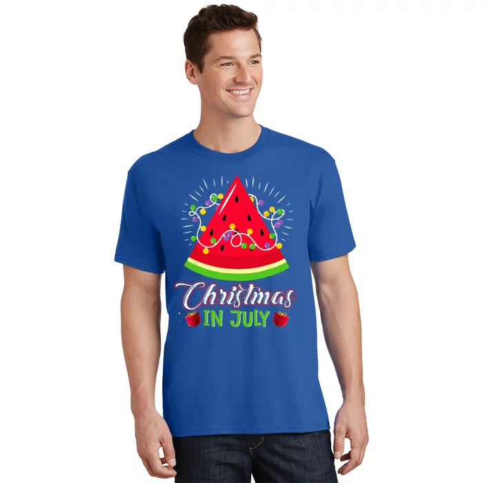 Watermelon Tree Funny Christmas In July Beach Summer T-Shirt