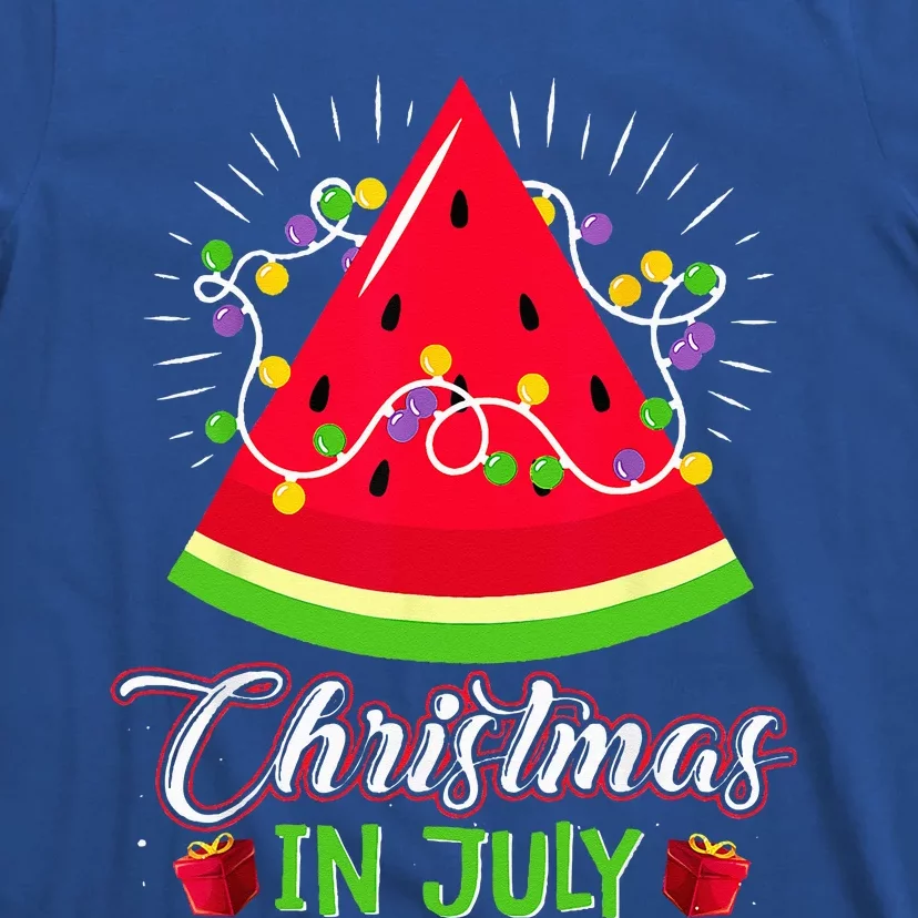 Watermelon Tree Funny Christmas In July Beach Summer T-Shirt