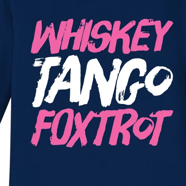 Whiskey Tango Foxtrot Funny Whiskey Gift Shirts Baby Long Sleeve Bodysuit