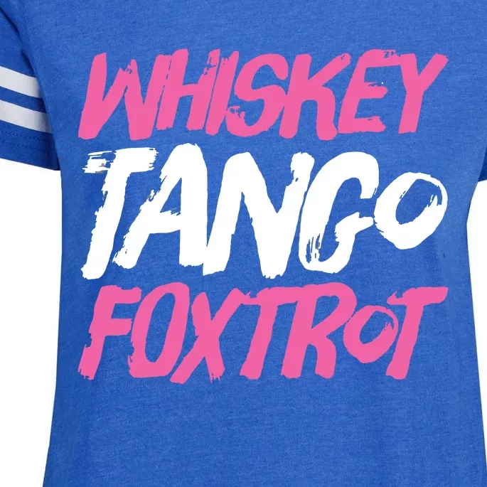 Whiskey Tango Foxtrot Funny Whiskey Gift Shirts Enza Ladies Jersey Football T-Shirt