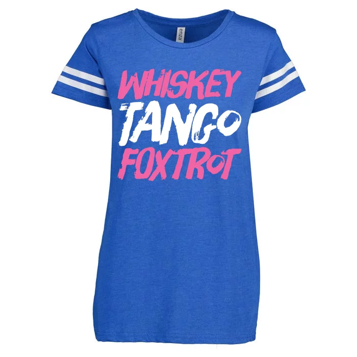 Whiskey Tango Foxtrot Funny Whiskey Gift Shirts Enza Ladies Jersey Football T-Shirt