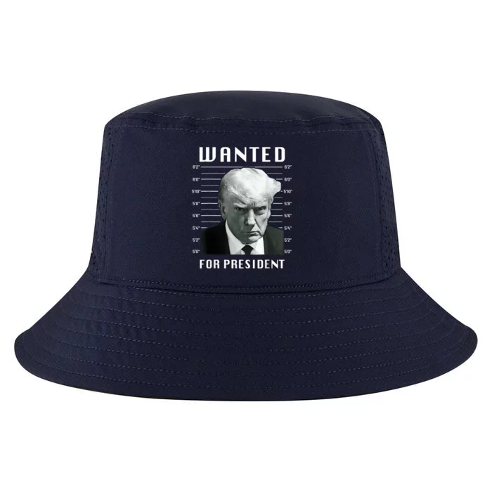 Wanted Trump For President Trump Mug Shot Never Surrender Cool Comfort Performance Bucket Hat