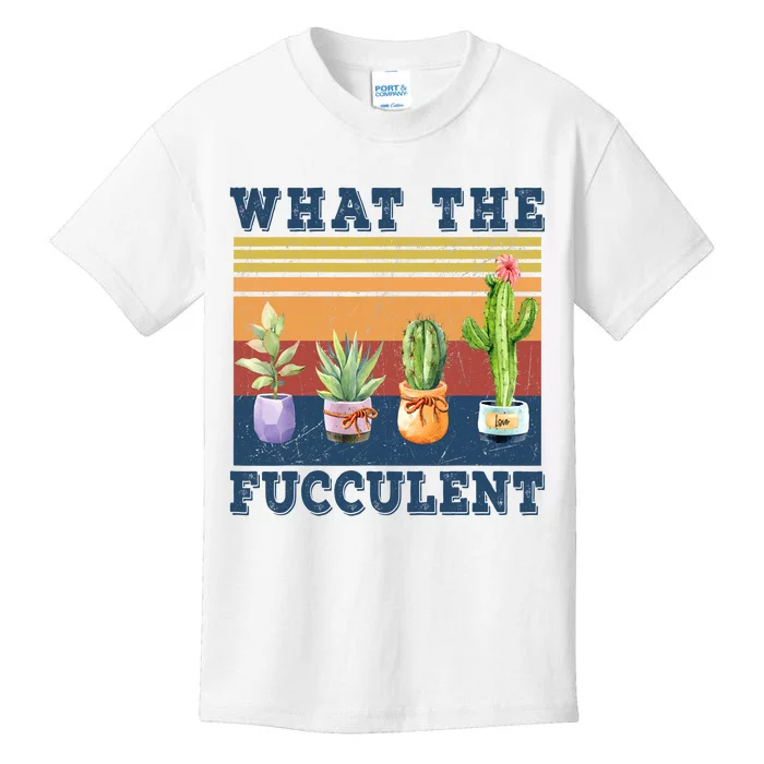 What The Fucculent Cactus Succulents Plants Gardening Gift Kids T-Shirt