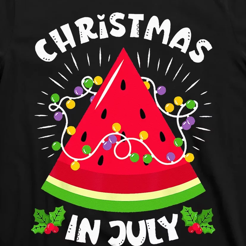 Watermelon Tree Funny Christmas In July Beach Summer T-Shirt