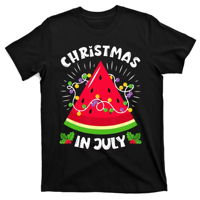 Watermelon Tree Funny Christmas In July Beach Summer T-Shirt