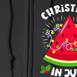 Watermelon Tree Funny Christmas In July Beach Summer Full Zip Hoodie