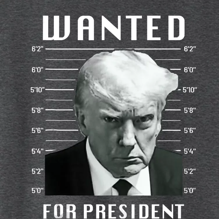 Wanted Trump For President Trump Mug Shot Never Surrender Women's Crop Top Tee