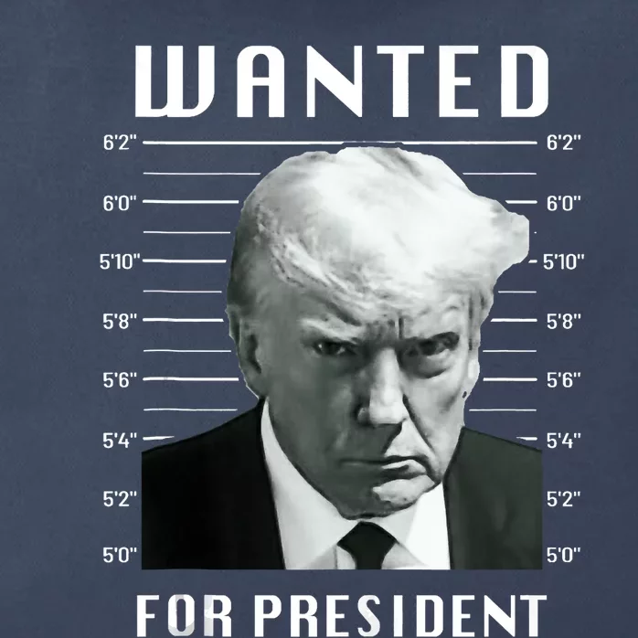 Wanted Trump For President Trump Mug Shot Never Surrender Zip Tote Bag