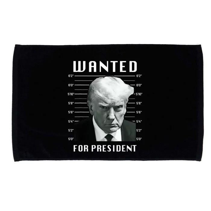 Wanted Trump For President Trump Mug Shot Never Surrender Trending Design Microfiber Hand Towel