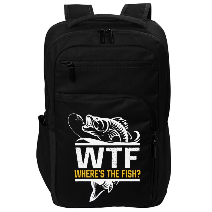 Wheres The Fish Wtf Funny Fishing Impact Tech Backpack