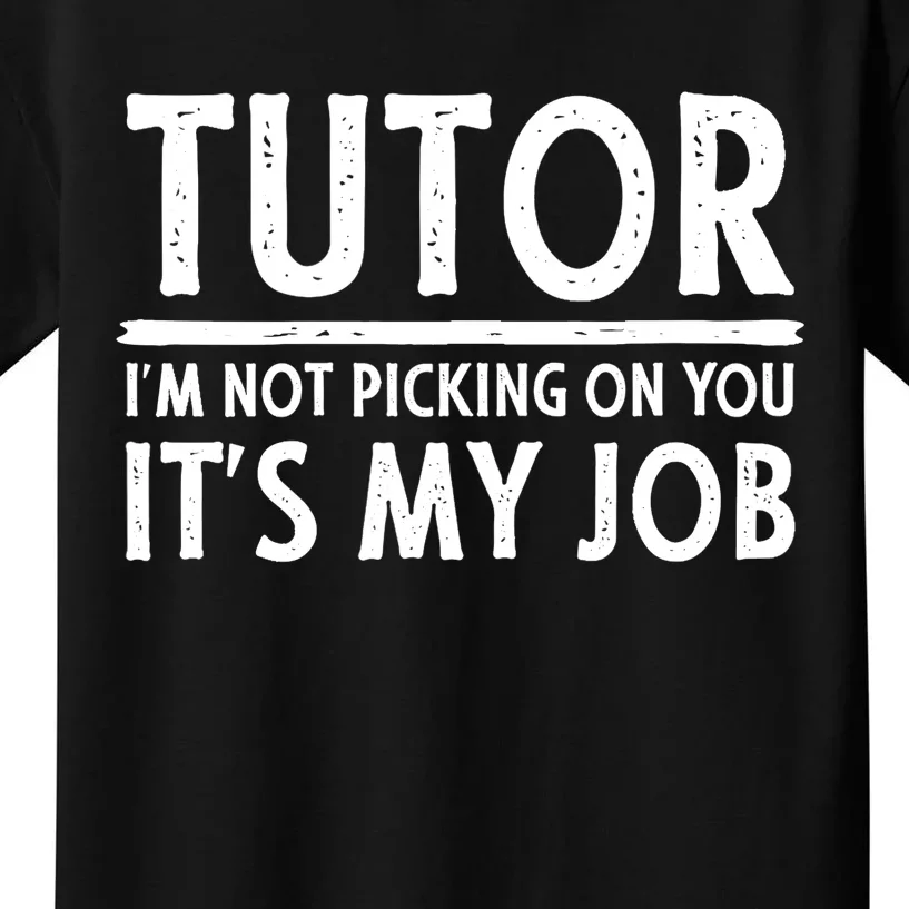 Wo Tutor - Funny Great Tutors Design V-Neck Kids T-Shirt