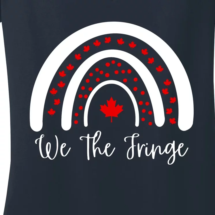 We The Fringe Funny Meme Truckers Freedom Minority Women's V-Neck T-Shirt