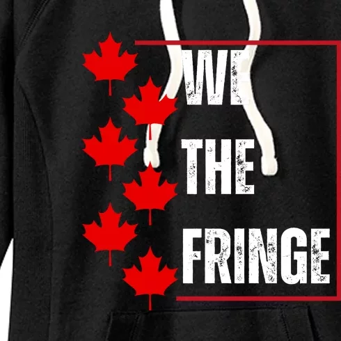 We The Fringe Canadian Leaf Flag Women's Fleece Hoodie