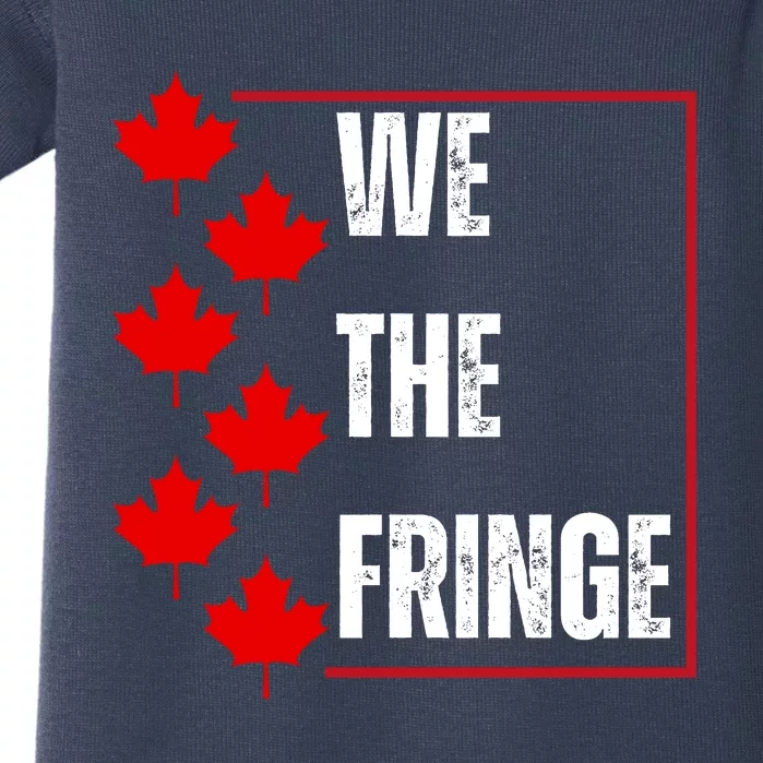 We The Fringe Canadian Leaf Flag Baby Bodysuit