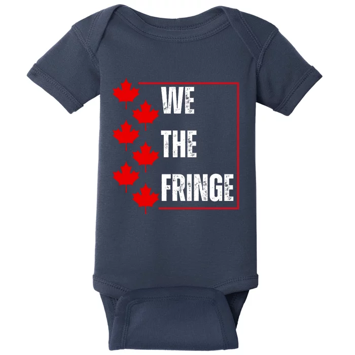 We The Fringe Canadian Leaf Flag Baby Bodysuit