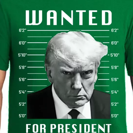 Wanted Trump For President Trump Mug Shot Never Surrender Great Gift Pajama Set