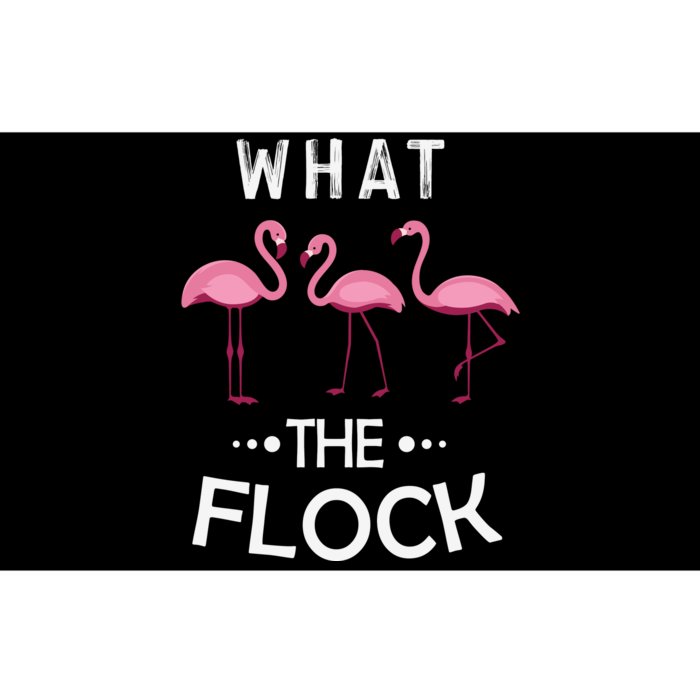 What The Flock Funny Pink Flamingo Bumper Sticker