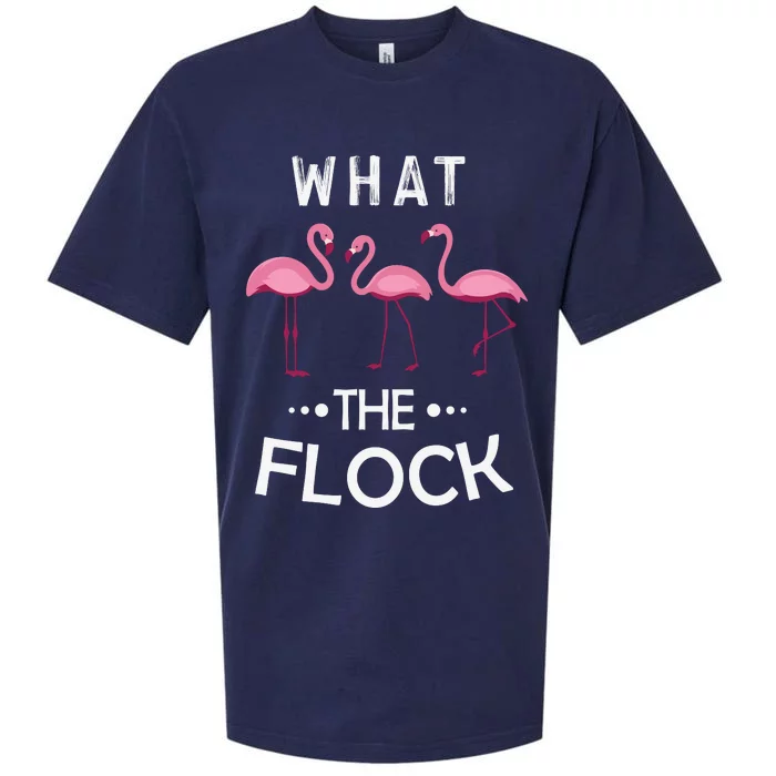 What The Flock Funny Pink Flamingo Sueded Cloud Jersey T-Shirt