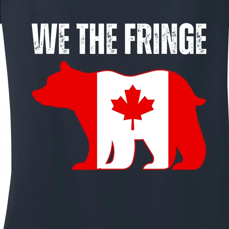 WE THE FRINGE CANADA FREEDOM CONVOY Women's V-Neck T-Shirt