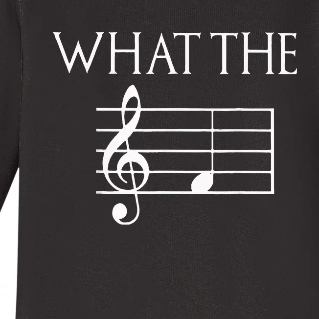 What The F Musical Note Baby Long Sleeve Bodysuit