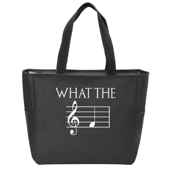 What The F Musical Note Zip Tote Bag