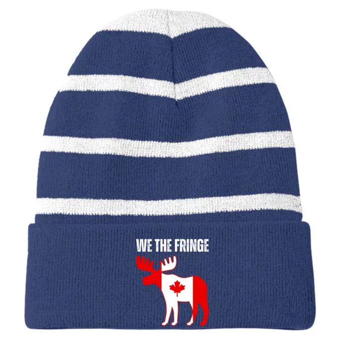 We The Fringe Funny Meme Truckers Striped Beanie with Solid Band