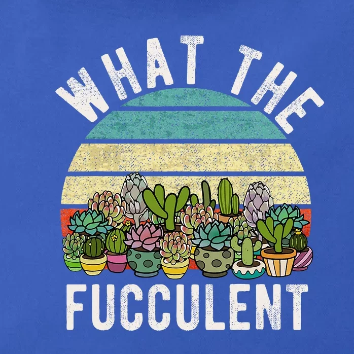 What The Fucculent Cactus Succulent Pun Gardening Fun Zip Tote Bag