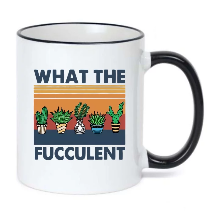 What The Fucculent Funny Cactus Succulent Gardening Black Color Changing Mug