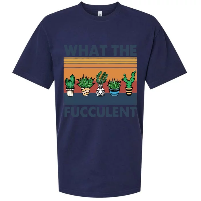 What The Fucculent Funny Cactus Succulent Gardening Sueded Cloud Jersey T-Shirt