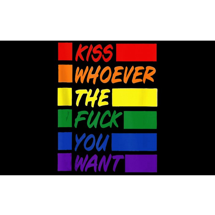 Whoever The Fuck You Want LGBTQ Rainbow Ally Pride Flag Bumper Sticker