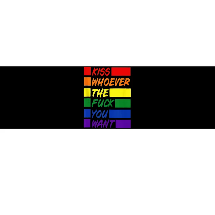 Whoever The Fuck You Want LGBTQ Rainbow Ally Pride Flag Bumper Sticker