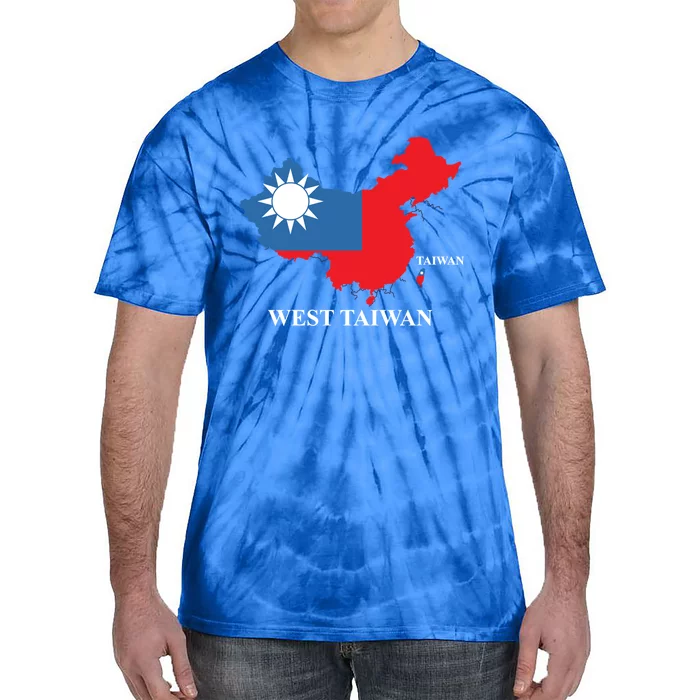 West Taiwan Funny China Map Define China Is West Taiwan Gift Tie-Dye T-Shirt