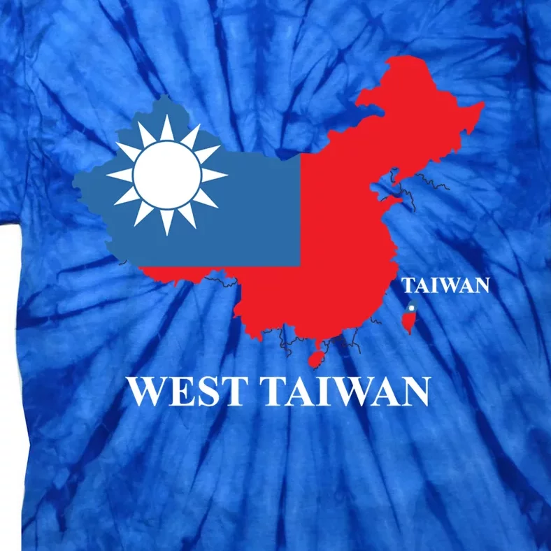 West Taiwan Funny China Map Define China Is West Taiwan Gift Tie-Dye T-Shirt