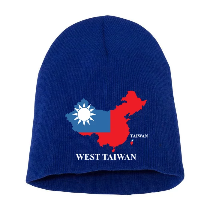 West Taiwan Funny China Map Define China Is West Taiwan Gift Short Acrylic Beanie