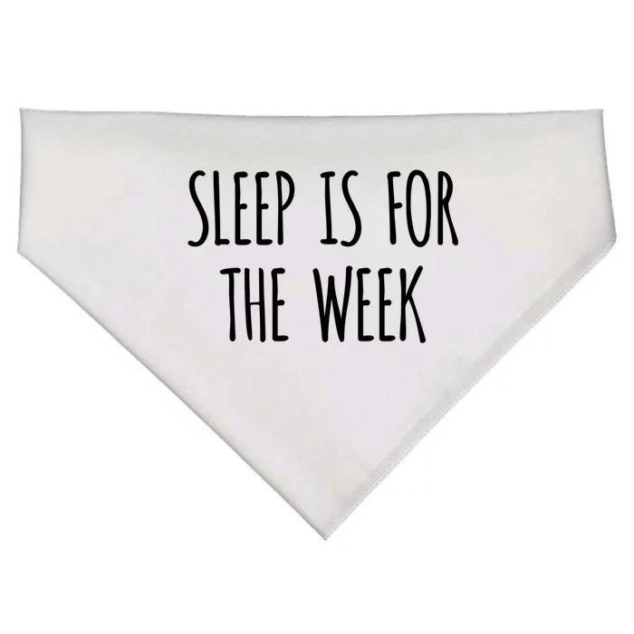 Weekend Trip Family Cruise Funny Gift Sleep Is For The Week Cute Gift USA-Made Doggie Bandana