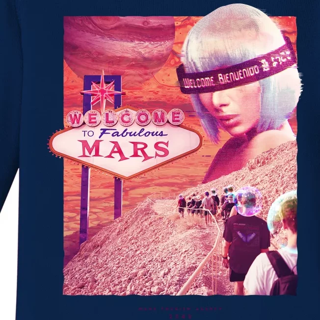 Welcome To Fabulous Mars Baby Long Sleeve Bodysuit