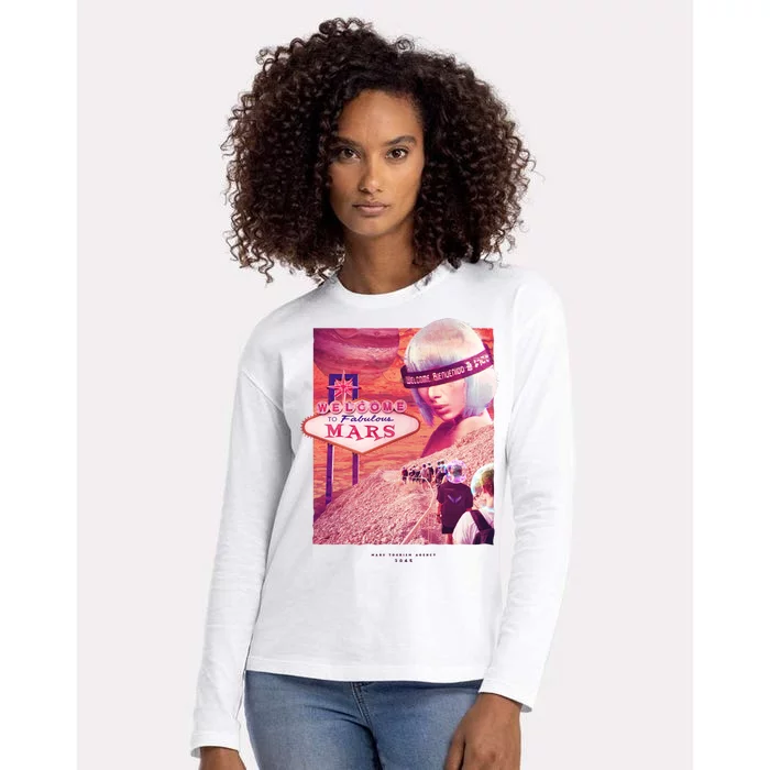 Welcome To Fabulous Mars Womens Cotton Relaxed Long Sleeve T-Shirt